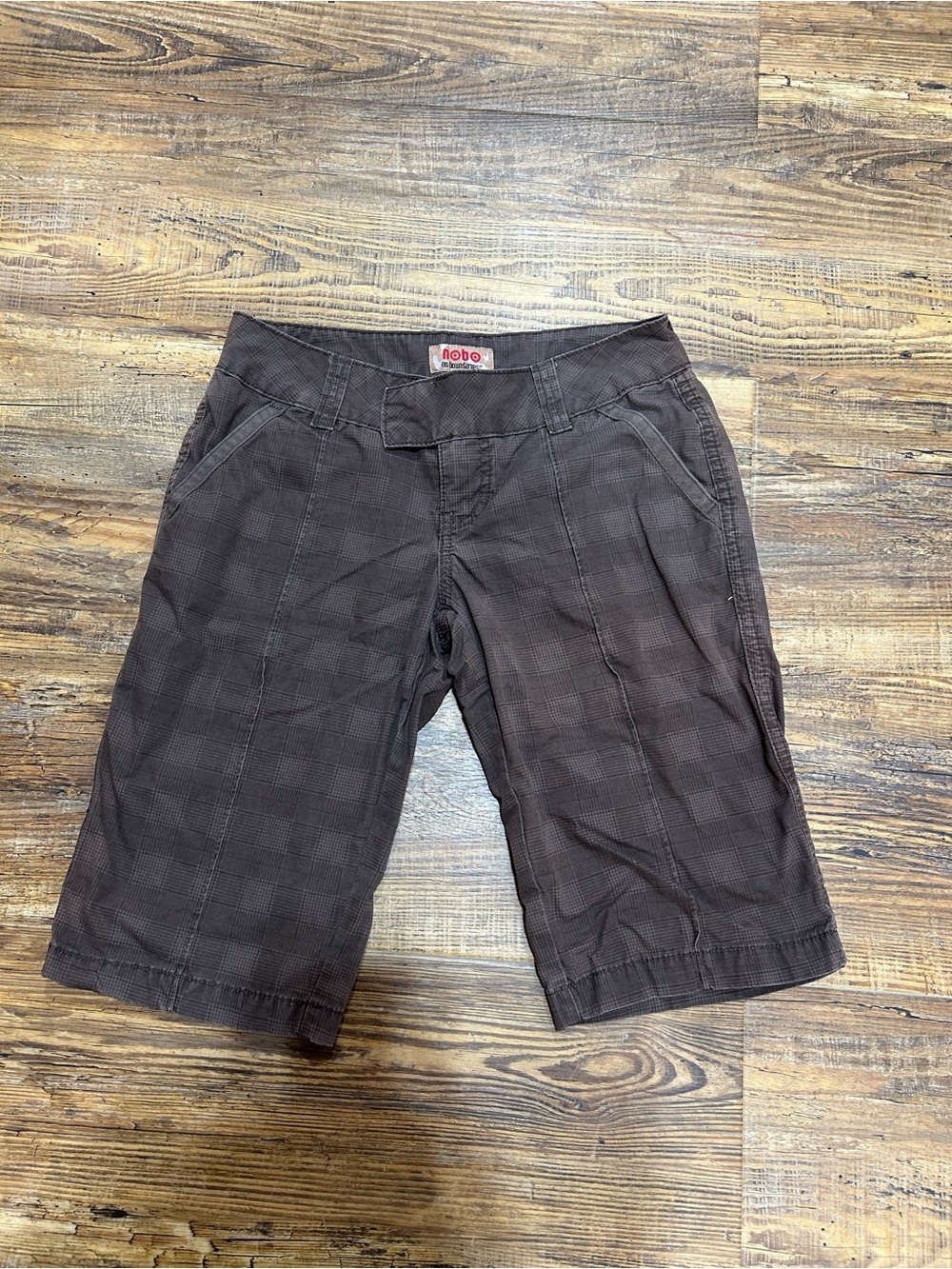Vintage Style NOBO Brown Plaid Bermuda Shorts